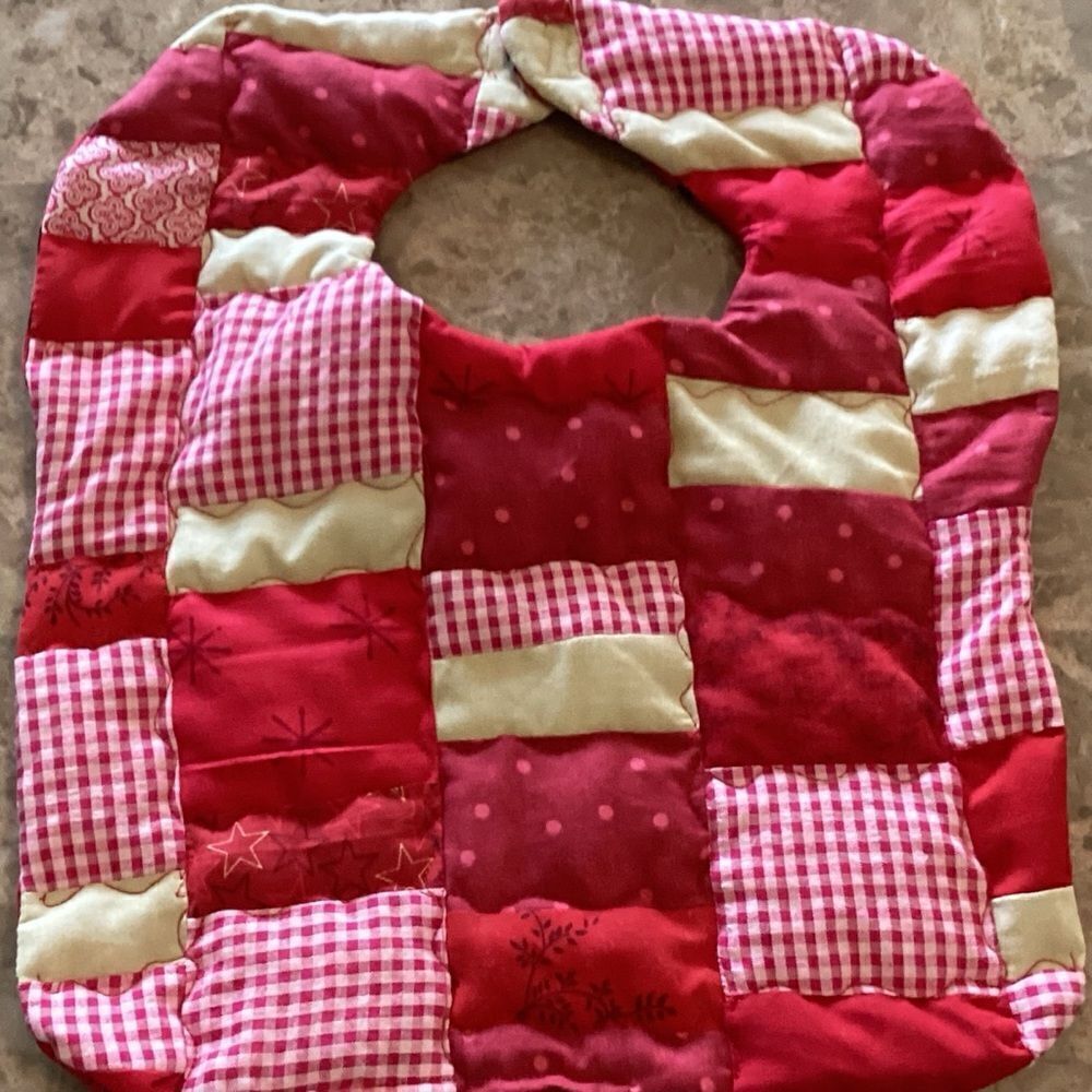 NWT Hand Crafted Quilted Reversible Baby Bib